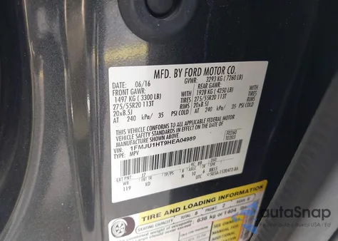 2017 Ford Expedition Xlt z USA, uszkodzony, nr VIN 1FMJU1HT9HEA04989